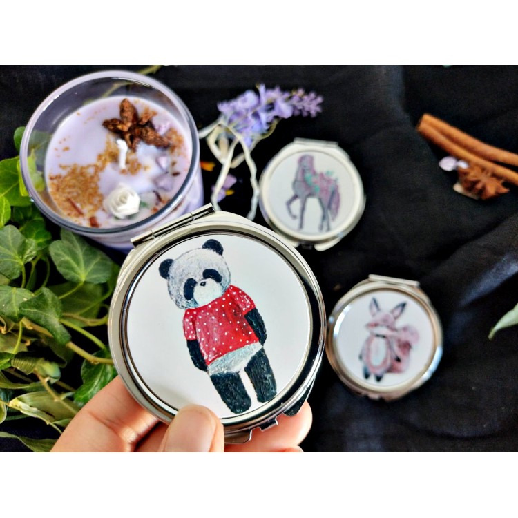 Zrcátko Panda červené triko - Art&Deco by TDS