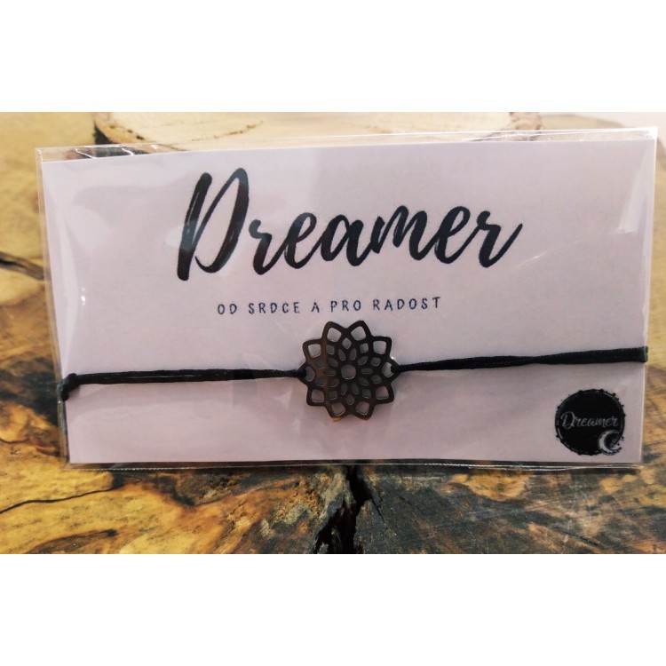 Provázkový náramek květina - Dreamer