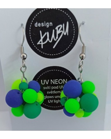 Náušnice UV atom - KUBUdesign